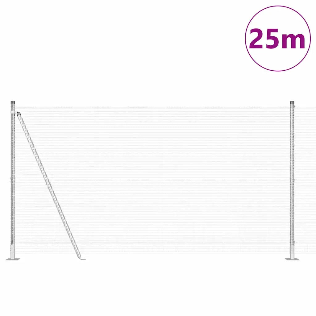 Palo della recinzione Argento 25 x 1,2 m (rete da 12 x 12 mm)