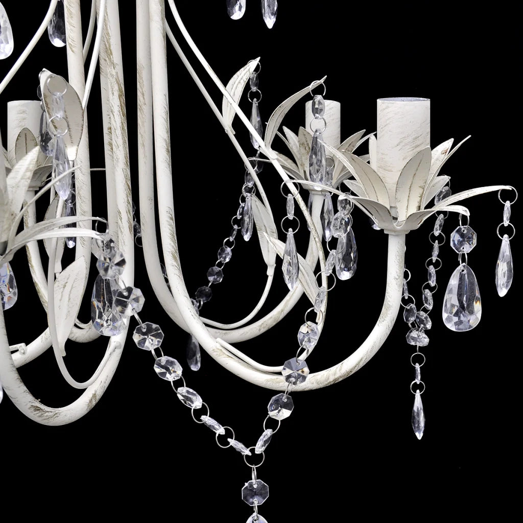 Lampada a sospensione in cristallo antico 42,5 cm bianco 2402018