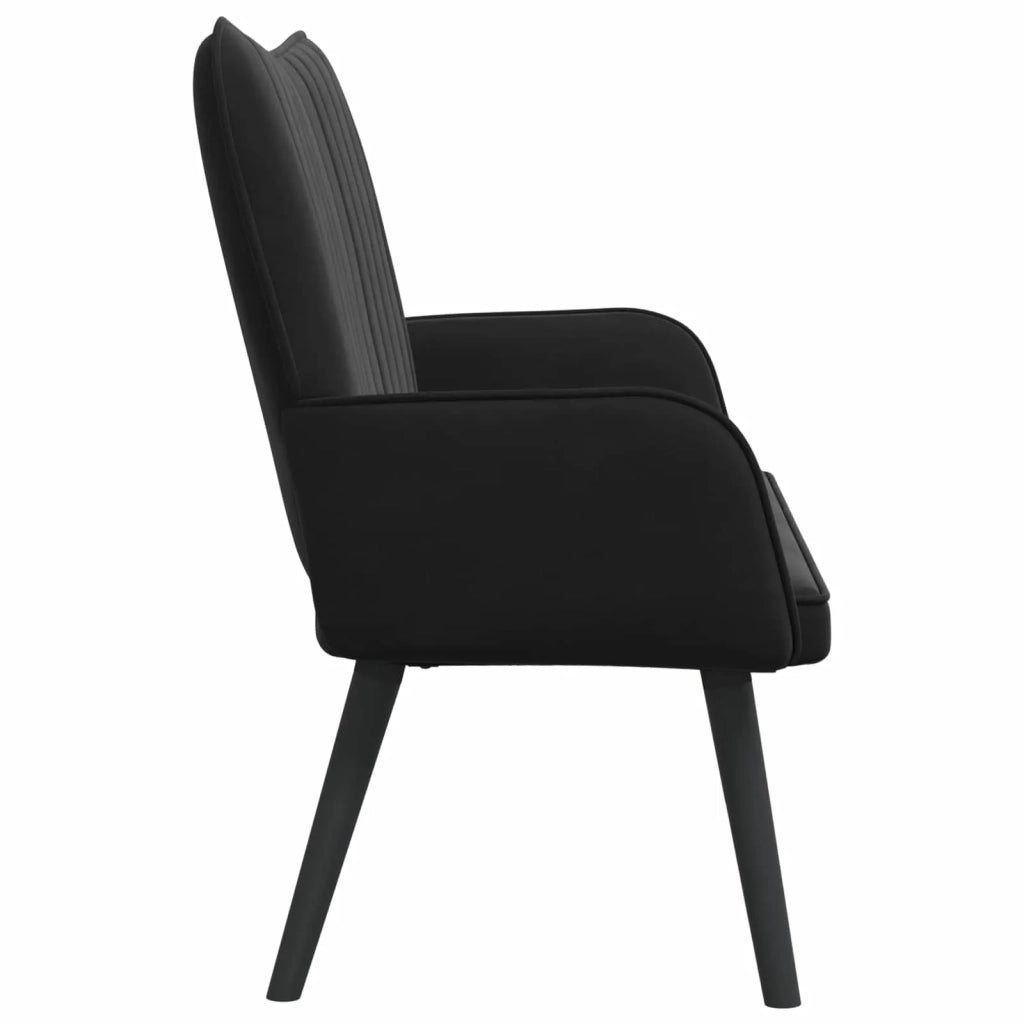 Sofa a Due Posti Nero 115 x 61 x 87 cm Velluto 42028955