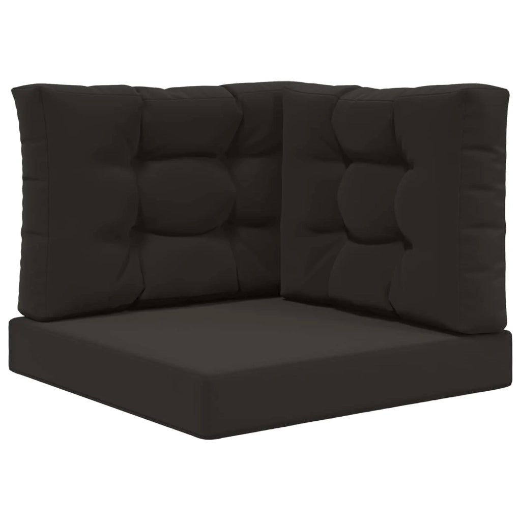 Cuscino per divano da esterno 3 pcs Nero Poliestere 900768