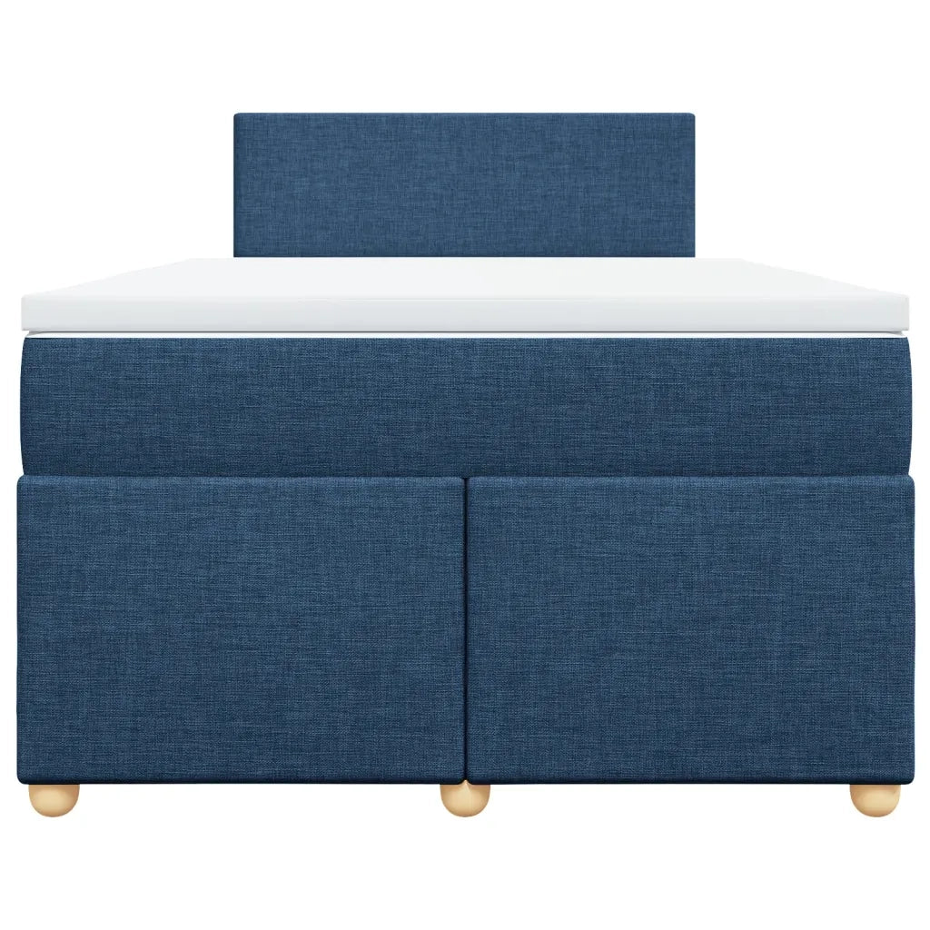 vidaXL Giroletto a Molle con Materasso Blu 120x190 cm in Tessuto