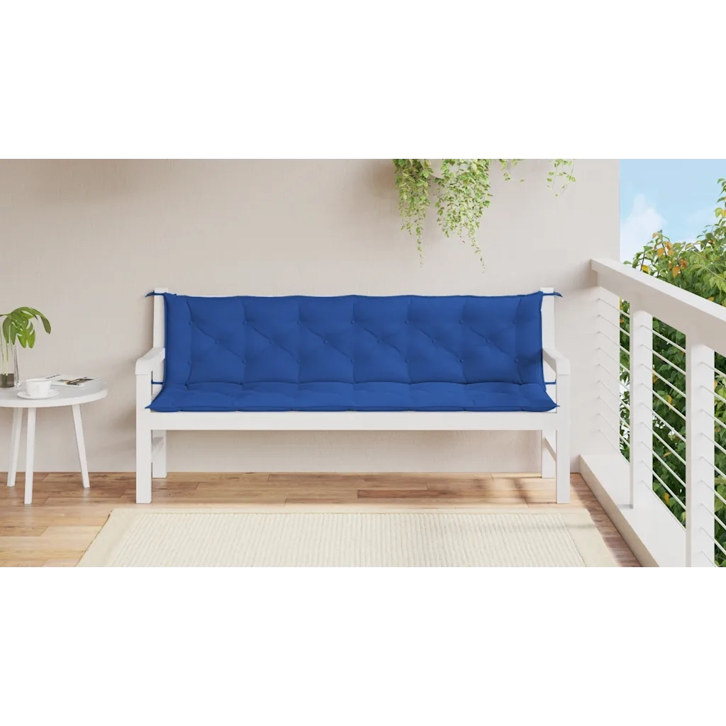 Cuscino per Panca Blu 200x(50+50)x7 cm in Tessuto Oxford 315050
