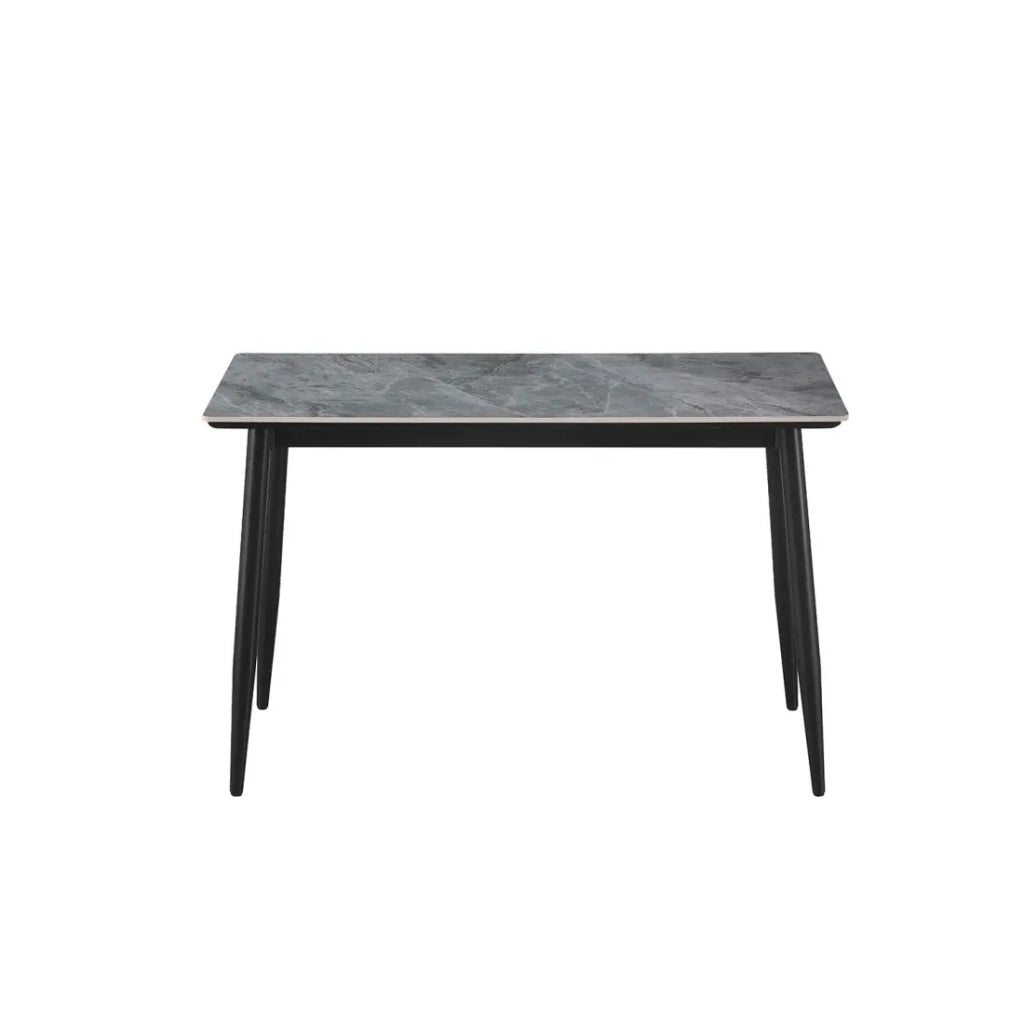 Tavolo da pranzo GRANVIA – 120x70 cm – Effetto ardesia – Struttura in metallo – Design compatto e moderno