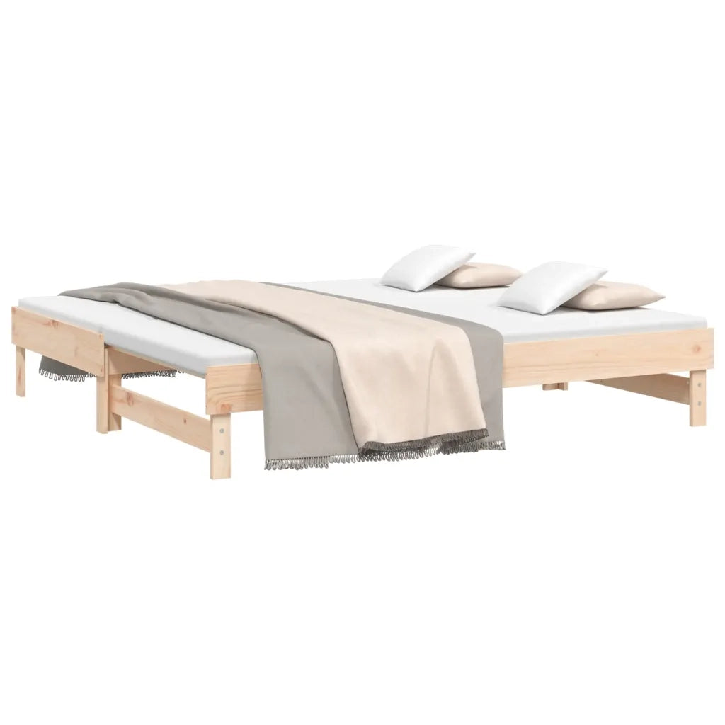 Dormeuse Estraibile 2x(75x190) cm Legno Massello di Pino 823394