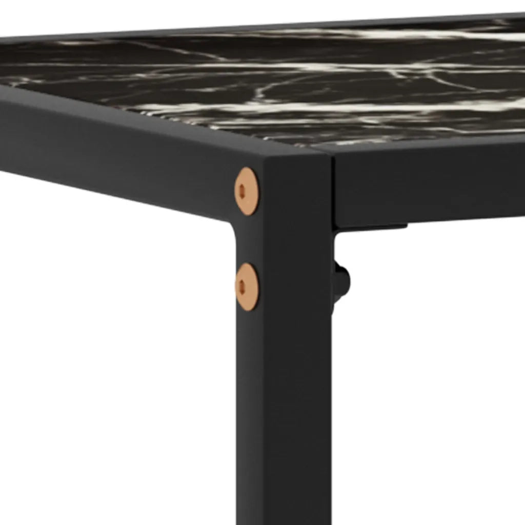 Tavolo Consolle | Tavolo d'Ingresso Nero 60x35x75 cm in Vetro Temperato
