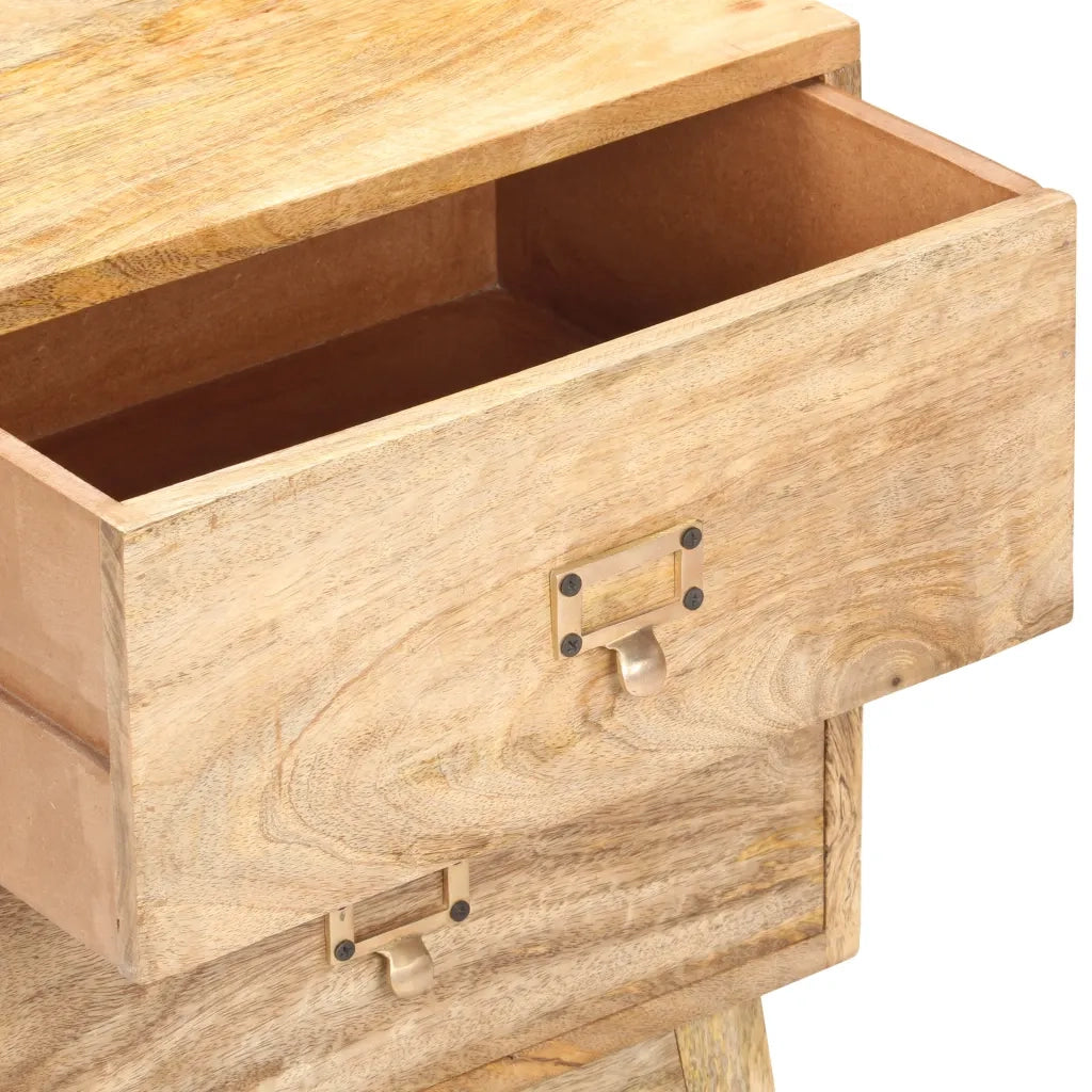 Comodino-Tavolino da notte 40x35x55 cm in Legno Massello di Mango 538701