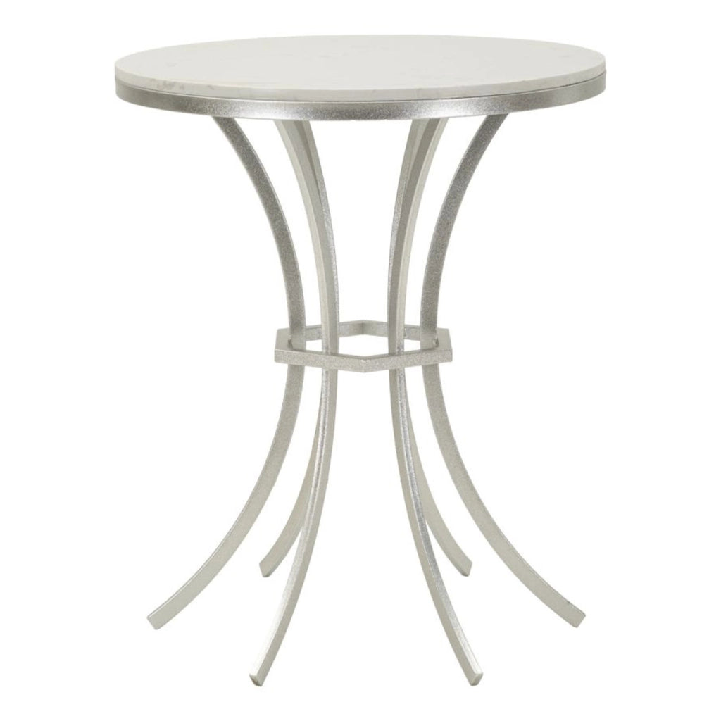 Tavolino VKH807, Argento, Metallo, 56x56x68 cm