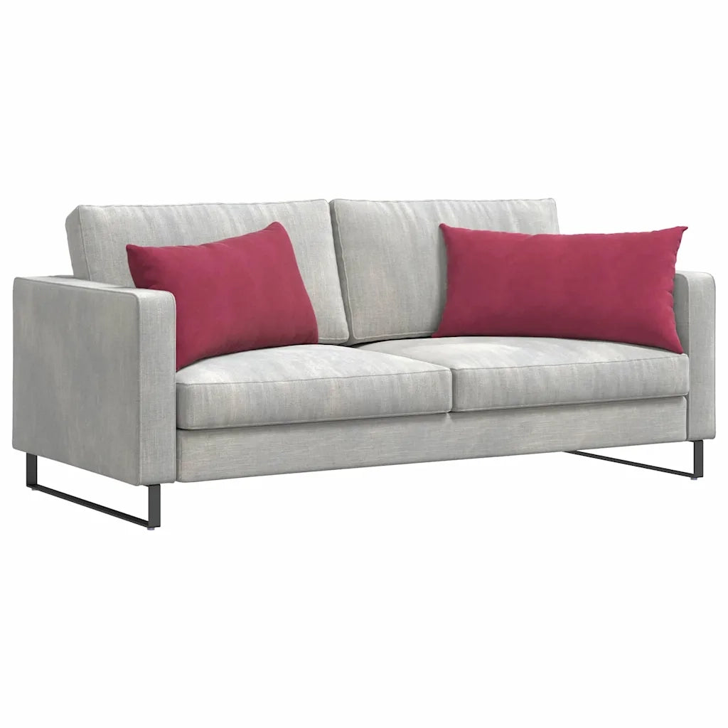 Cuscini da Divano 2 pz | Cuscini per sedie Rosso Vino 80 x 40 cm Tessuto in Cords