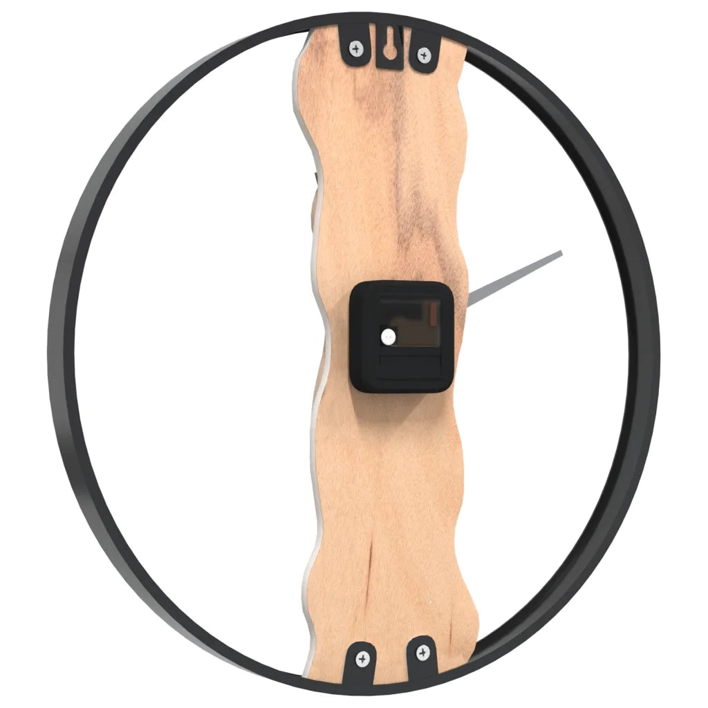 Orologio a Parete Marrone ?35 cm in Ferro e Legno di Quercia CFW4079632