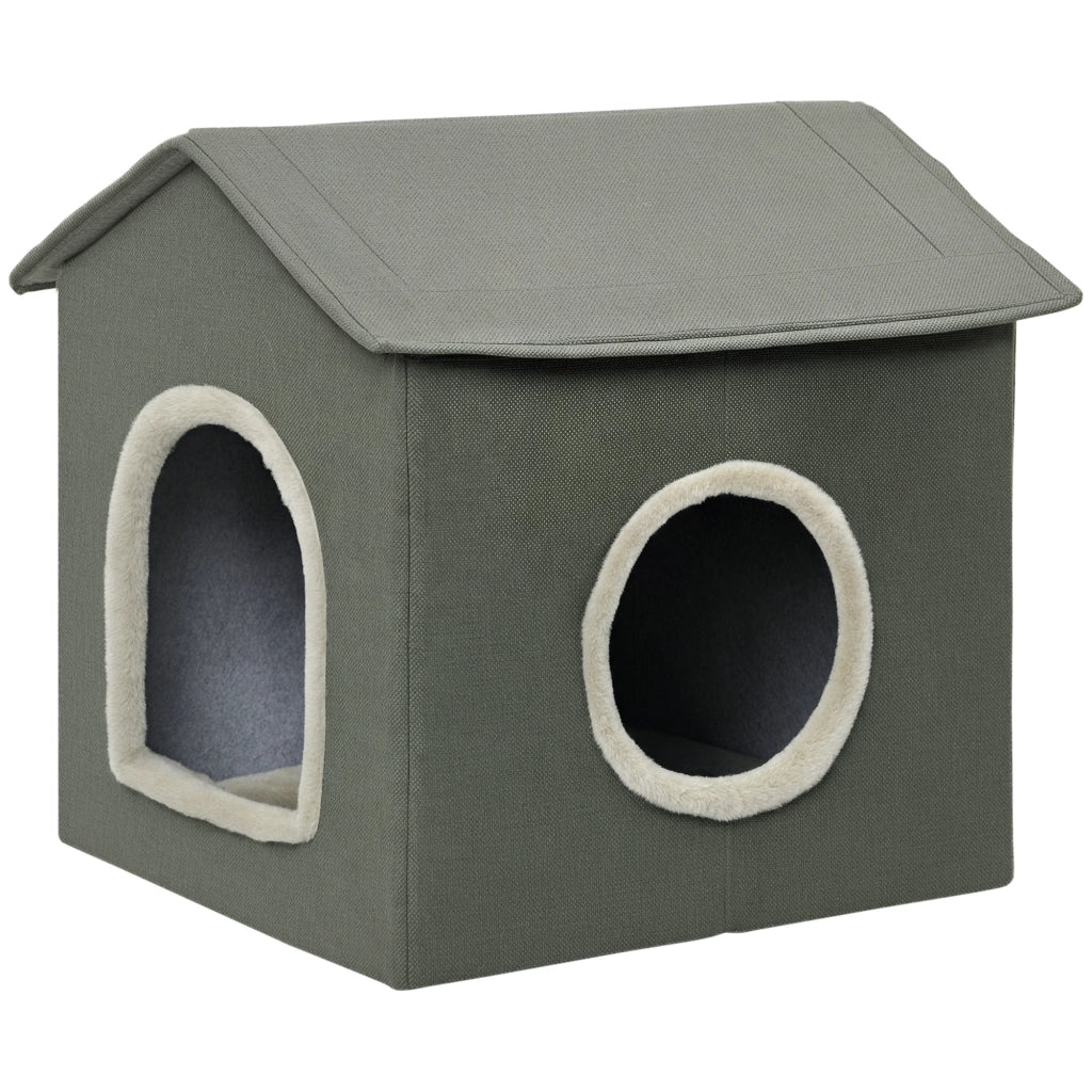 Letto per gatti con cuscino ¨C zephmum ¨C khaki/verde