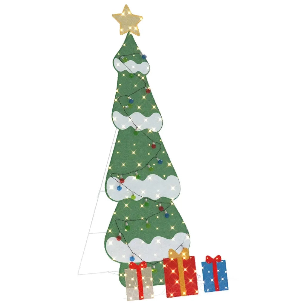 Albero di Natale Illuminato con 3 Scatole Regalo 2D Bianco Caldo 42019620