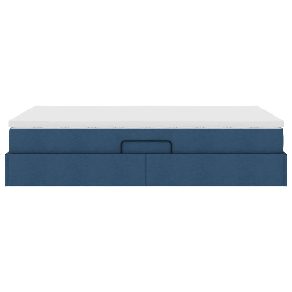 Letto con contenitore e materasso Blu 120 x 190 cm Poliestere