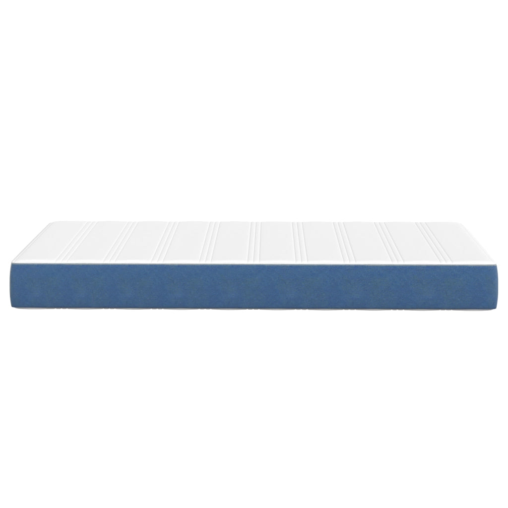 Materasso a molle insacchettate  Blu Medio 80x200x20 cm in Tessuto