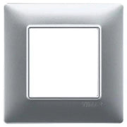 VIMAR PLANA - PLACCA 2M ARGENTO OPACO