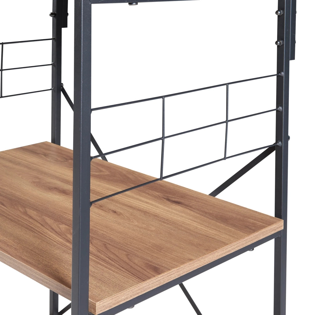 Scaffale dal design senza tempo per soggiorno/camera da letto unità di stoccaggio a 4 livelli 133 x 60 x 42 cm marrone 03_0011168
