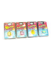 Pokemon Portachiavi Pokemon 1999 Originali Vintage Nuovo Pack 4 pezzi