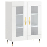 Buffet credenza cassettiera mobiletto mobile contenitore organizer per cucina soggiorno finitura lucida 69,5 x 34 x 90 cm legno ingegnerizzato bianco 02_0030731
