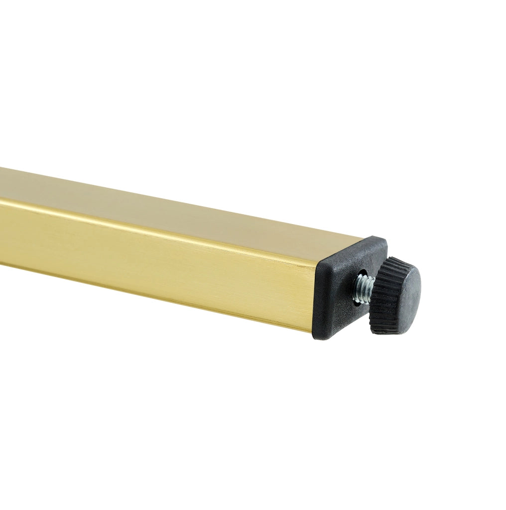 Set di 2 sedie da pranzo moderne bianco e oro con schienale alto; in PU e metallo; 109 cm