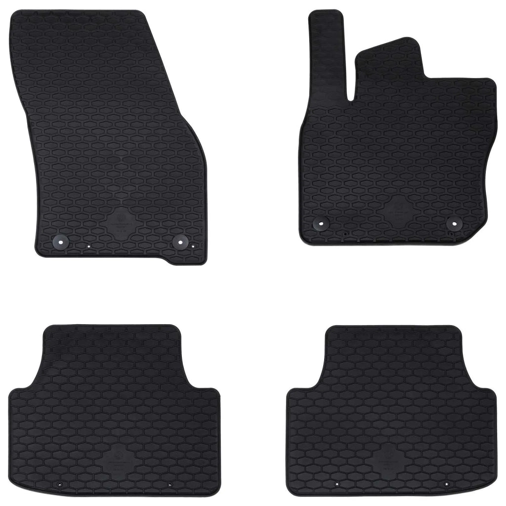Tappetino per Auto 4 pz Nero Gomma CFW6939340