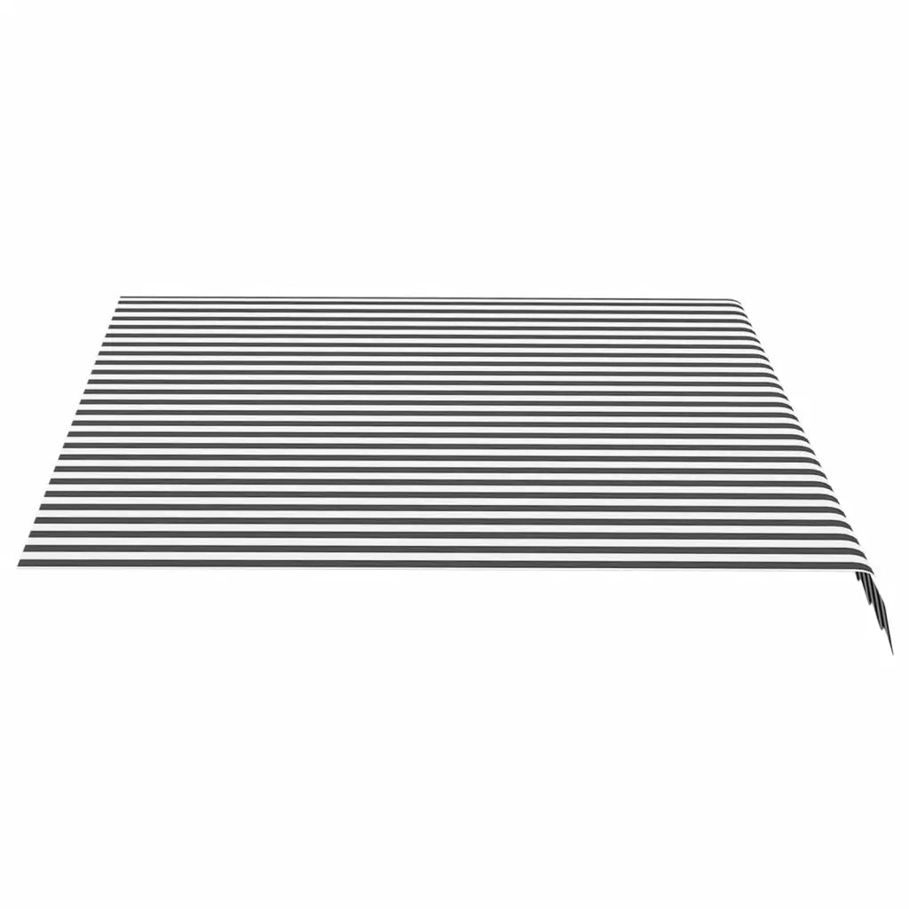Tessuto Ricambio per Tenda da Sole Antracite e Bianco 3,5x2,5 m 311986