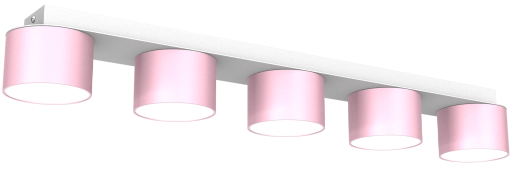 Plafoniera Milagro Dixie MLP7557 rosa in metallo 5xGX53