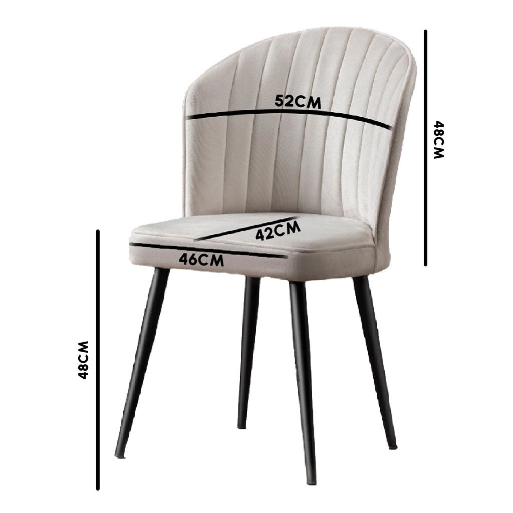 Set di sedie in legno "Rubi" (2 pezzi) - 52 x 42 x 85 cm - Nero