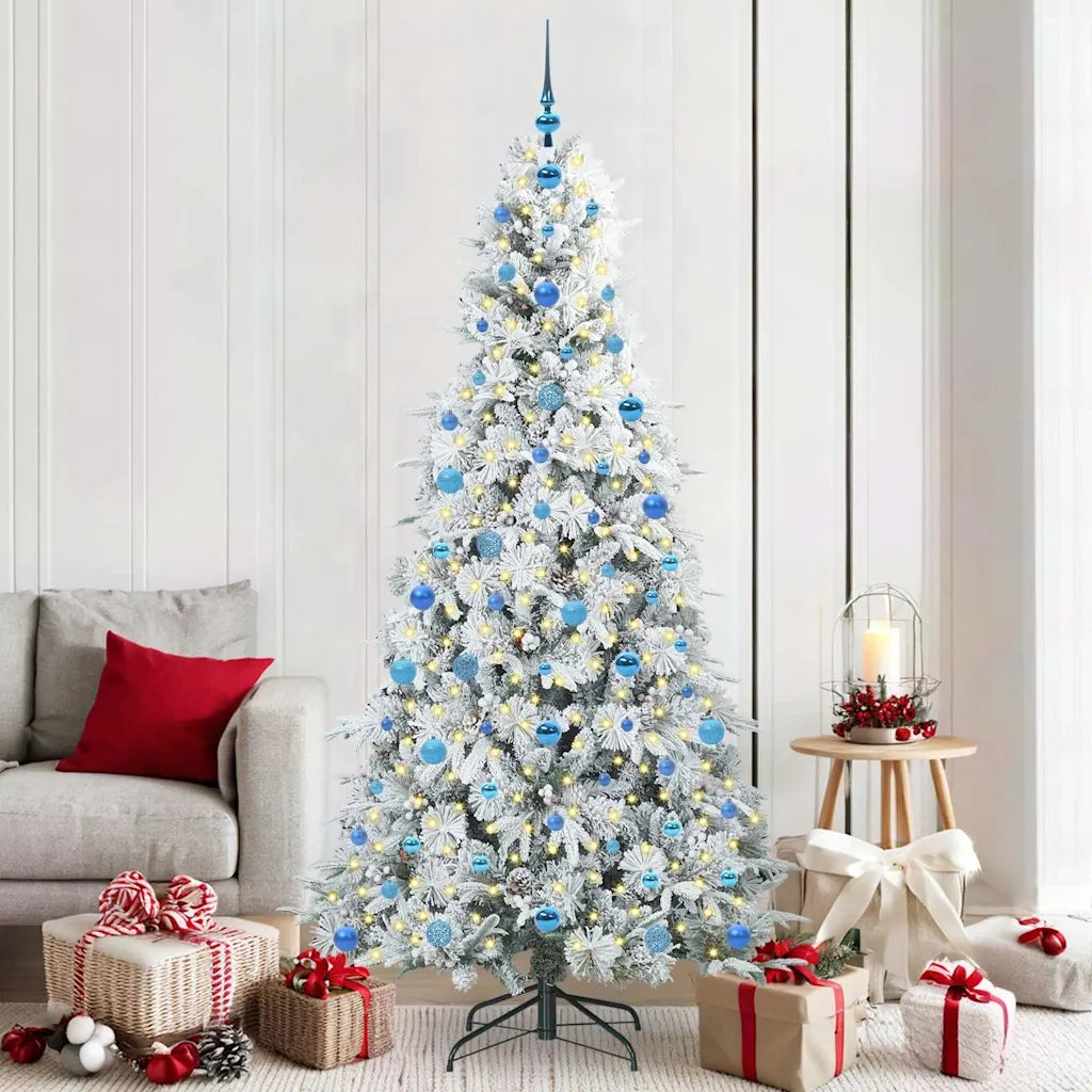 Albero di Natale Artificiale con Rami Pieghevoli Bianco 210 cm 3397504