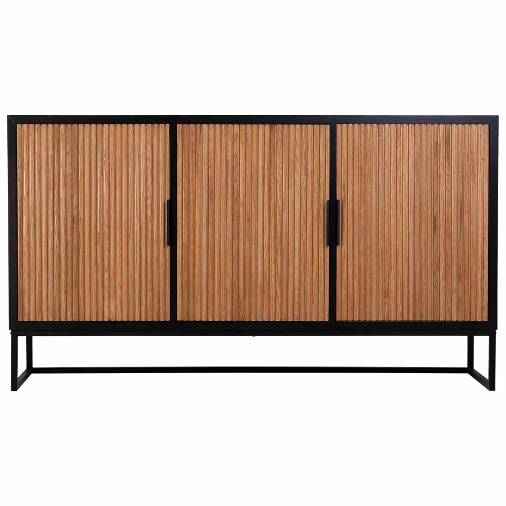 Credenza 3 ante in legno e metallo 160x41,5x90h cm