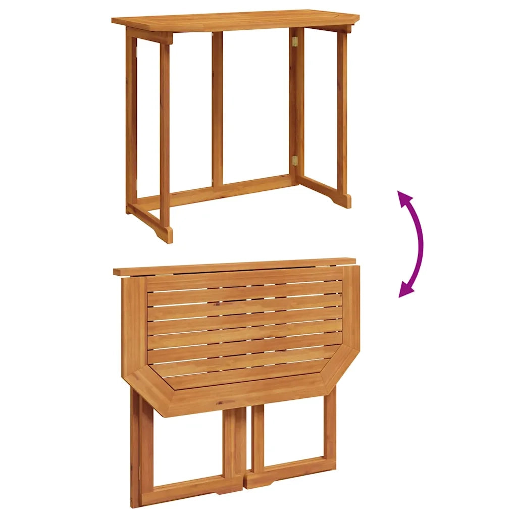 Set Bistro da Giardino 3 pcs Marrone Legno di Acacia Massello 3329111