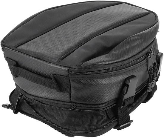 Borsa posteriore impermeabile per moto - Borsa di bagaglia con supporto - Freno anti-slip - Installazione facile - Alta capacità