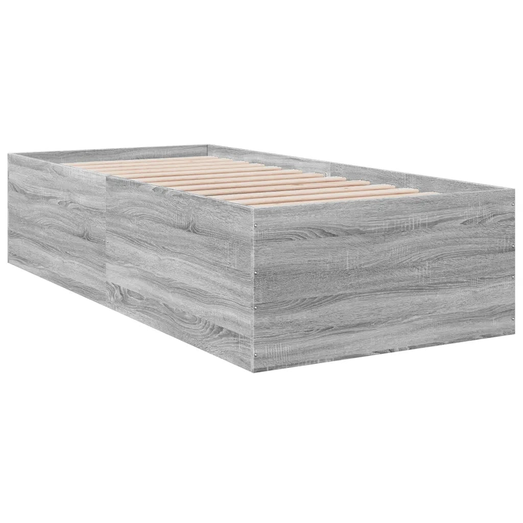 Giroletto-Struttura Letto Grigio Sonoma 90x200 cm in Legno Multistrato 345092