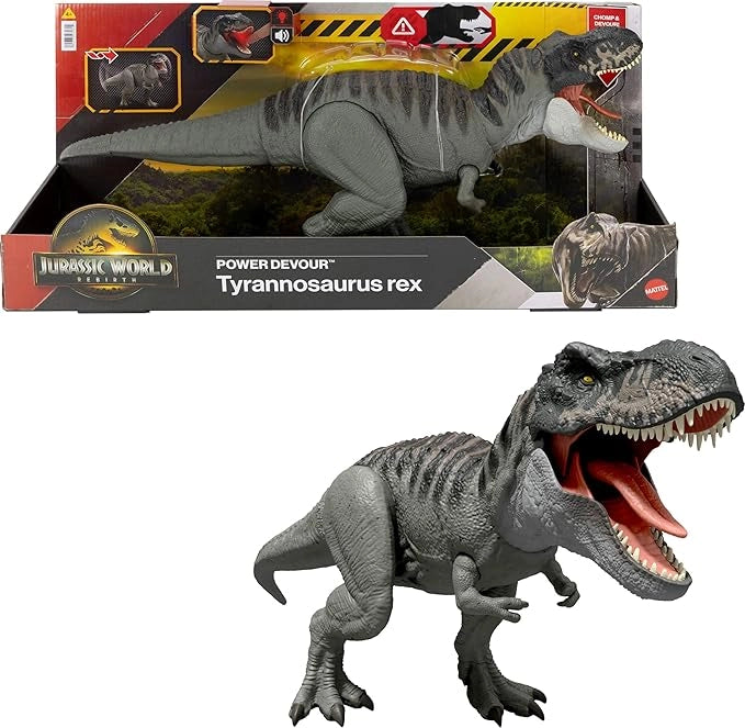 Jurassic World Dinosauro t-Rex Potere divoratore,Mattel,Eta 4+