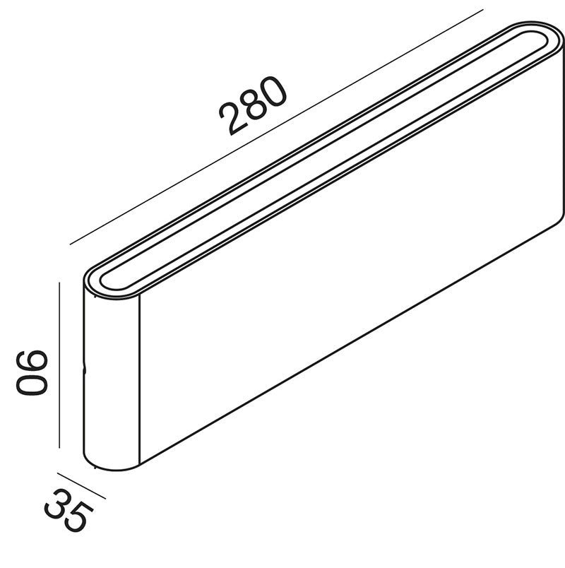 GES883N Applique biemissione da esterni in alluminio pressofuso bianco opaco, LED 2x12W 4000K 1450lm, IP54, Non dimmerabile - Gealuce