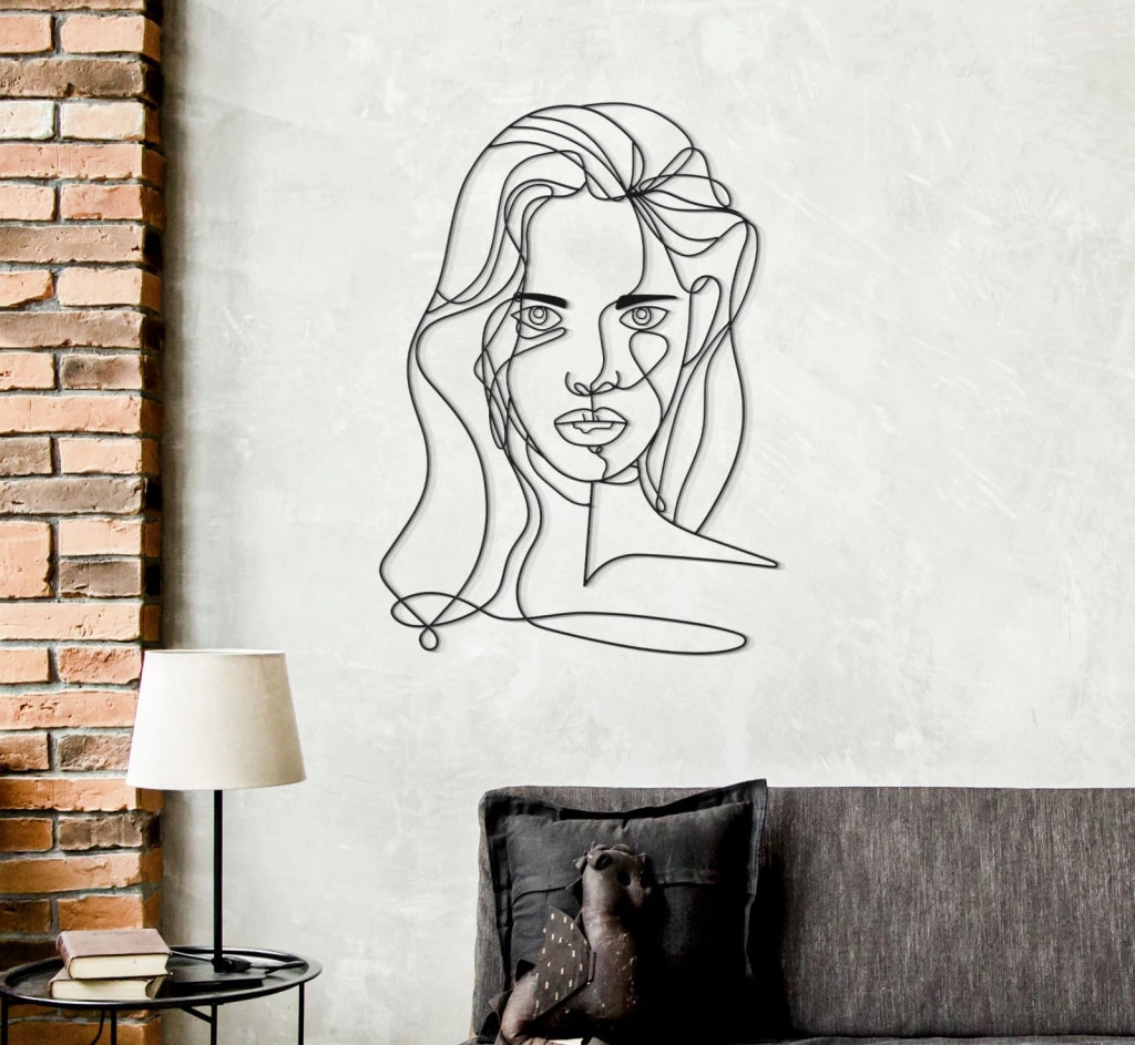 Pannello da Muro Face 57,5x1,3x80 cm in Ferro Nero