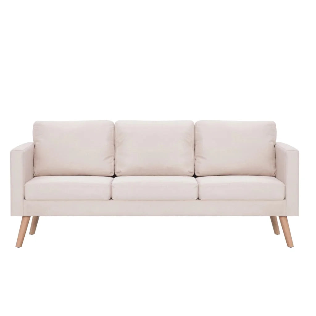 Divano a 2 posti per soggiorno salotto arredamento per la casa tessuto color crema 02_0020268