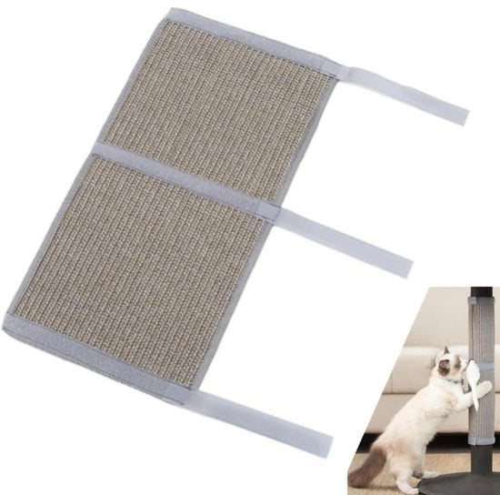 Krappaletto per gatti - 25x63cm krappaletto in lino per gatti - krappaletto riciclabile in sisal - con elastici - per la protezione delle zampe dai divani e tappeti - adatto per divani, tappeti, poltrone, scrivanie e protezioni per mobili