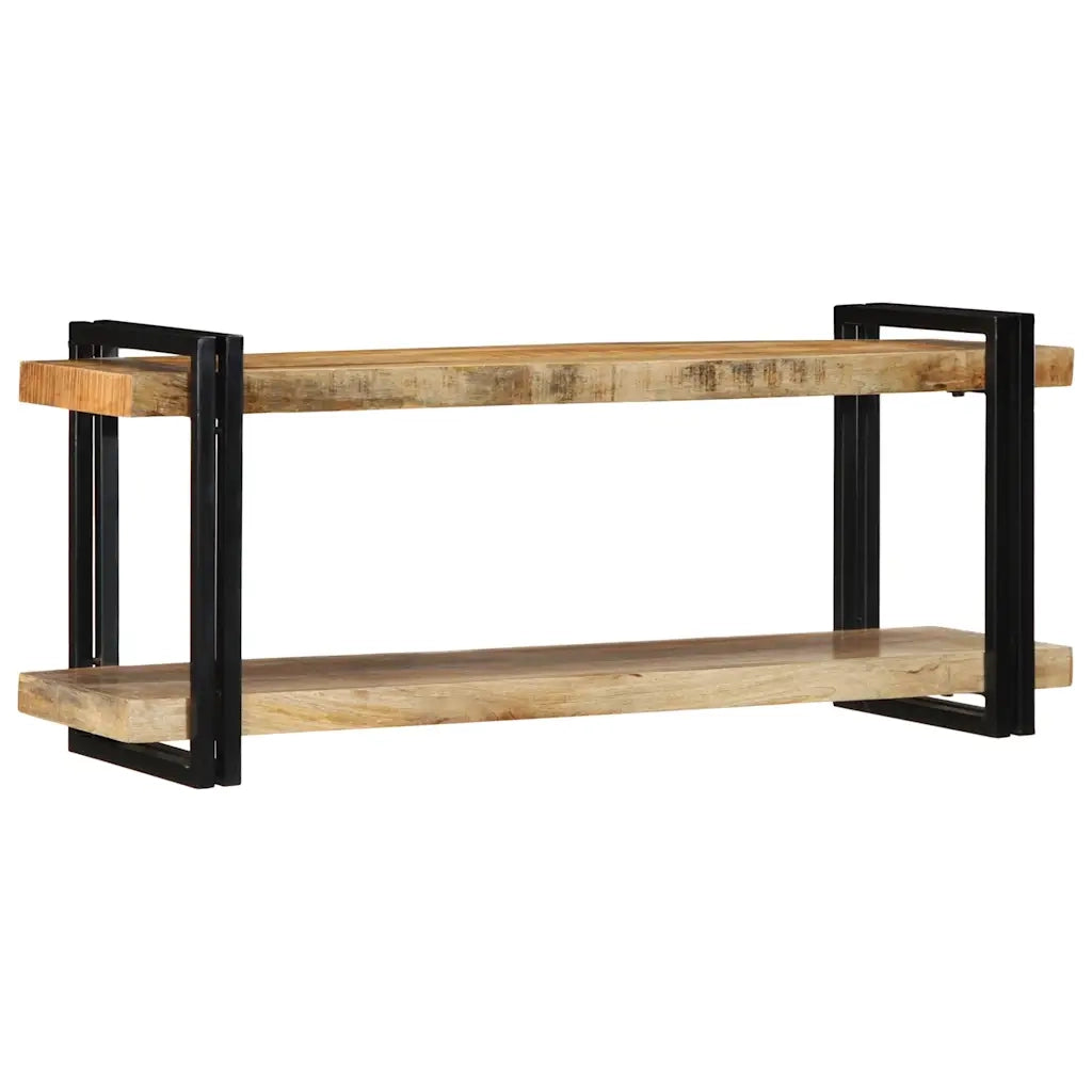 Mensola da Parete 110x33x45cm in Legno Massello di Mango Grezzo 4017488