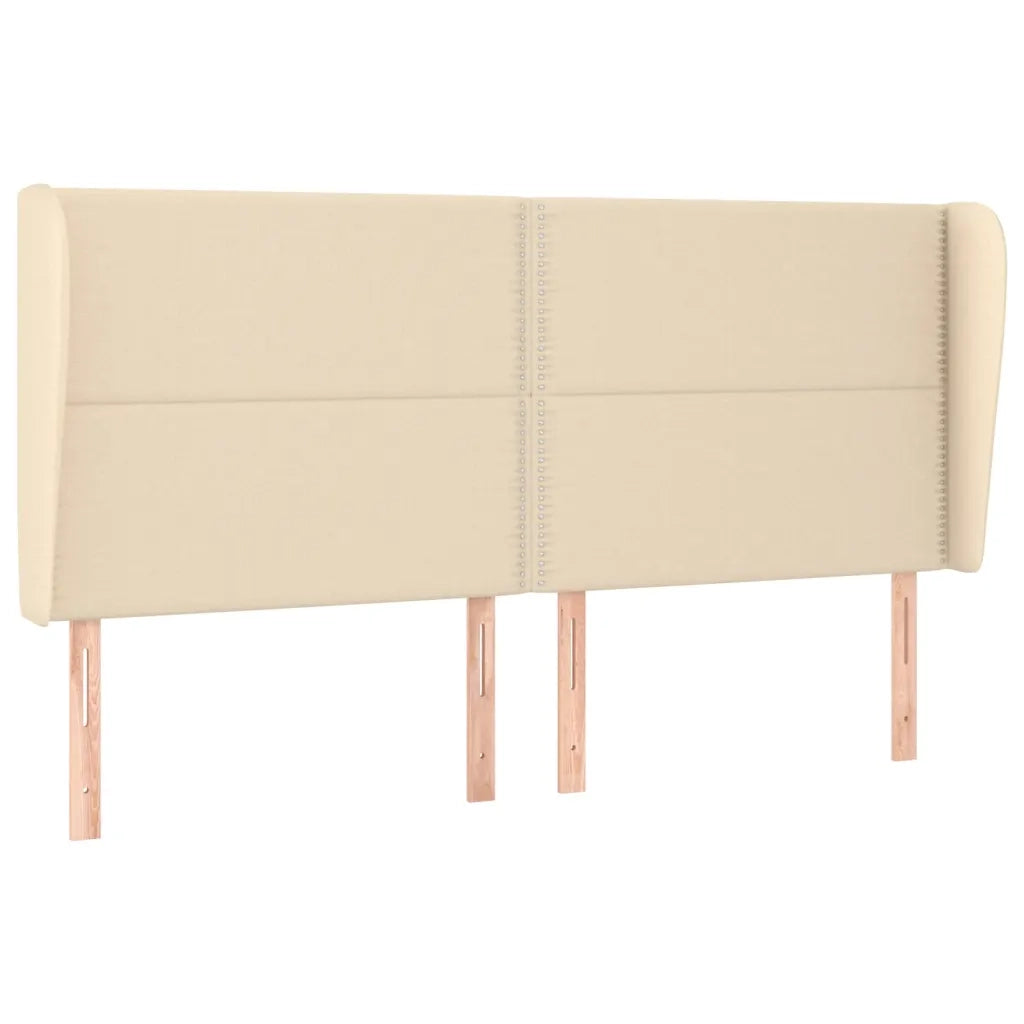 Testiera ad Orecchio Crema 183x23x118/128 cm in Tessuto 3117835