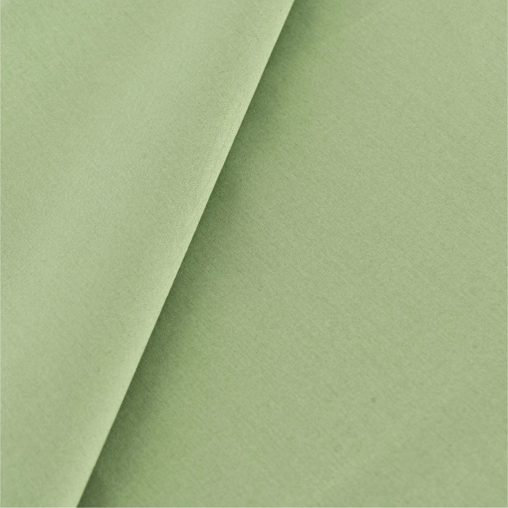Completo Lenzuola Matrimoniale 100% Cotone Percalle 210 Tc Certificato OEKO-TEX Confezionato in Italia Lenzuolo con Angoli Maxi 30 cm, 2 Federe con Patella Salvia