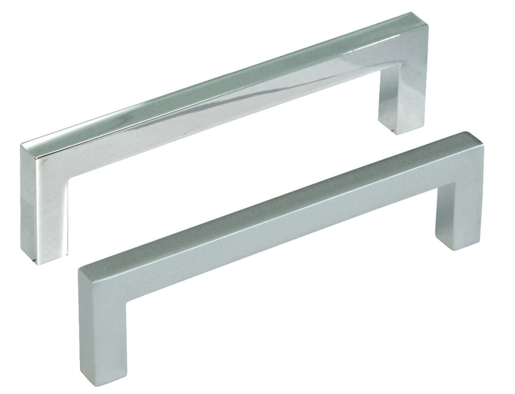 MANIGLIE PER MOBILI FISSE MOD.UN34 IN ZAMA- - interfori mm.96 cromo lucido - 5 pezzi METALSTYLE