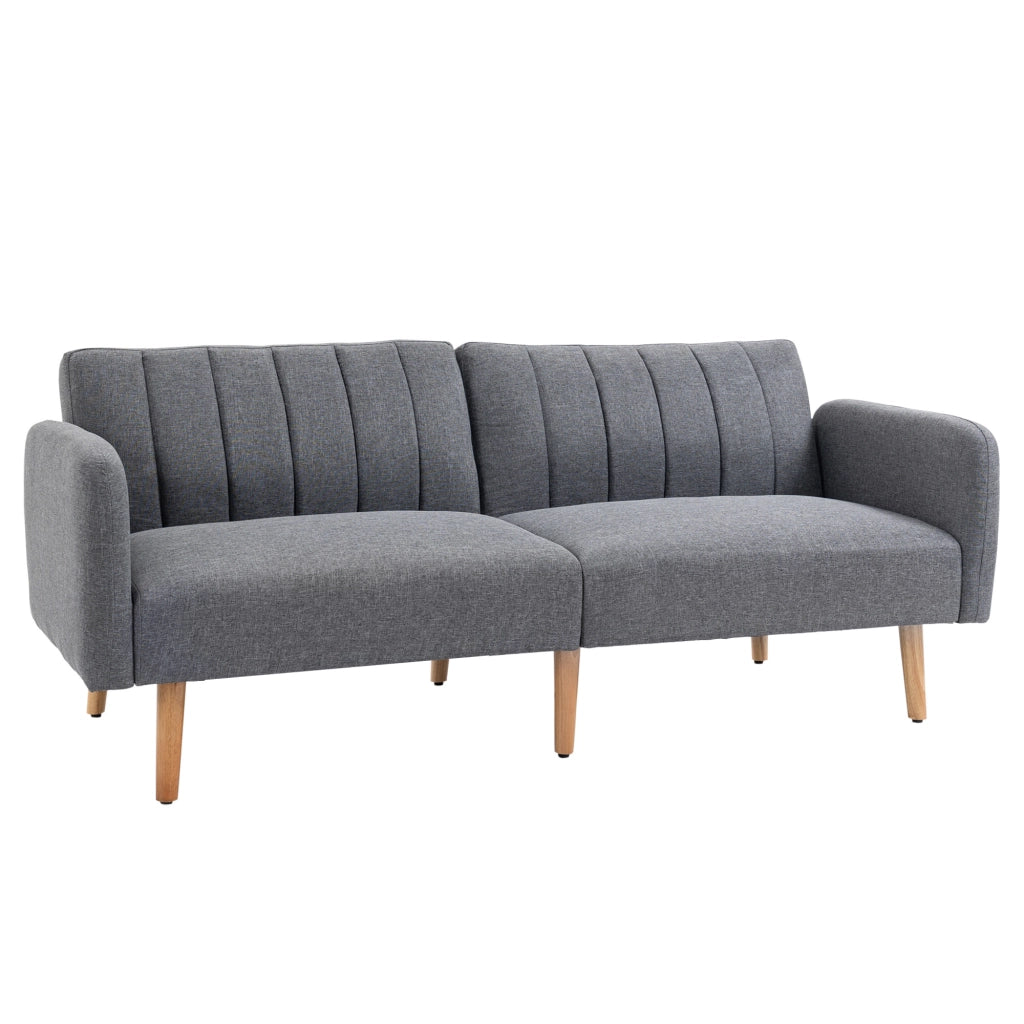 Divano letto 2 posti in tessuto ¨C Minimal ¨C grigio 173x75x73 cm