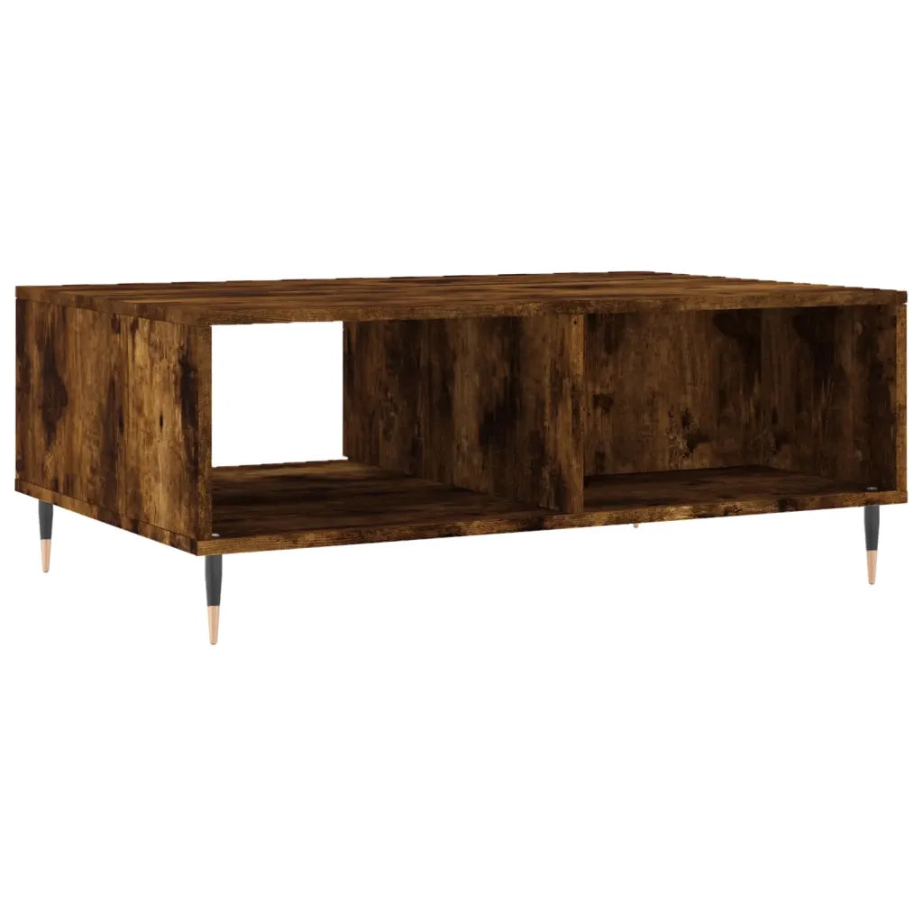 Tavolino da Salotto-Tavolino da soggiorno-Tavolo Rovere Fumo 90x60x35cm in Legno Multistrato 650364