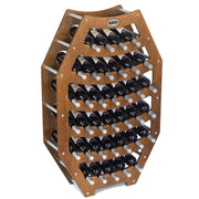 CANTINETTA IN LEGNO PORTA BOTTIGLIE VINO MODELLO OTTAGONO 36 BOTTIGLIE FINITURA NOCE L.75 x P.25 x H.120 100% FABBRICATO IN ITALIA