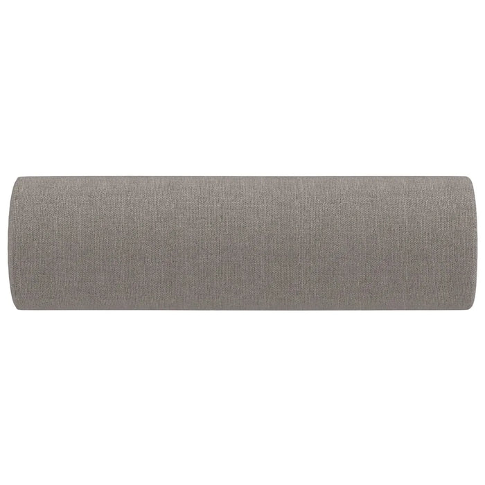 Cuscini Decorativi 2 pz Tortora Ø15x50 cm in Tessuto 349508