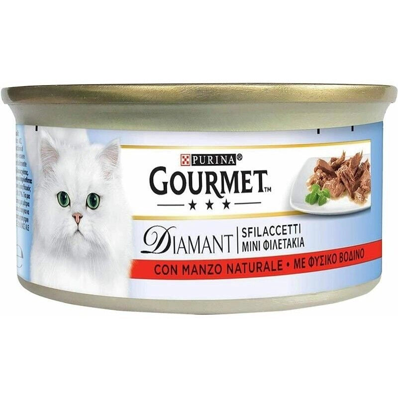 GOURMET DIAMANT SFILACCETTI DI MANZO NATURALE 85 GR