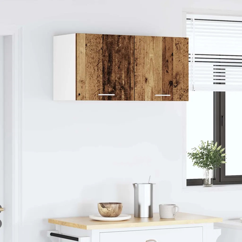 Armadio pensile 2 pcs Legno Antico e Bianco 40 x 31 x 40 cm 884143