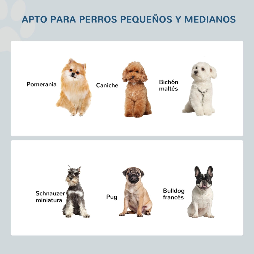 Mangiatoia per Cani con Ciotole in Acciaio Inossidabile ¨C zephmum ¨C 44x24x15 cm Bianco