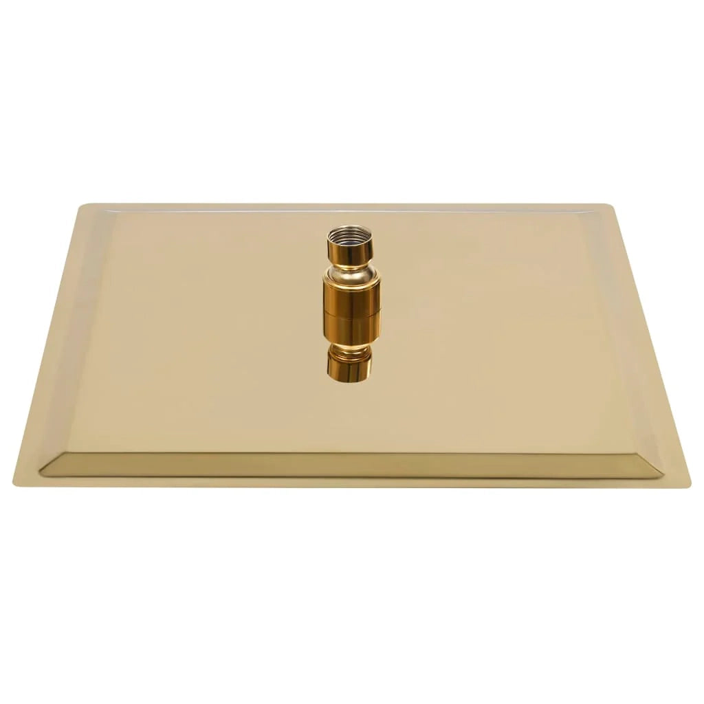 Soffione doccia a pioggia in acciaio inox 25 x 25 cm quadrato finitura oro 02_0002091
