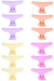 12 pezzi di clip per capelli a forma di farfalla - accessori per capelli colorati - clip per capelli - clip per capelli a forma di artiglio - clip per capelli in cristallo