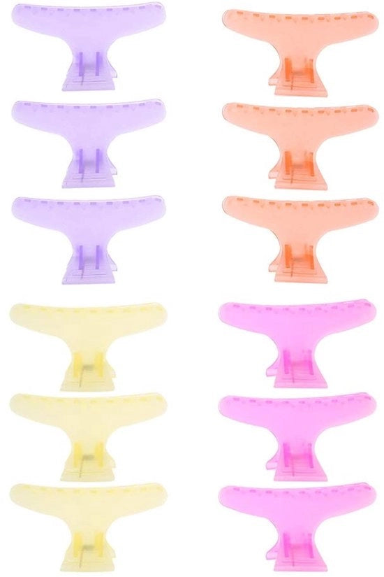 12 pezzi di clip per capelli a forma di farfalla - accessori per capelli colorati - clip per capelli - clip per capelli a forma di artiglio - clip per capelli in cristallo